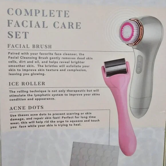Catherine Malandrino ✦ Facial Set ✦ Cleansing Brush Ice Roller & Acne Dot NWT - Picture 3 of 9